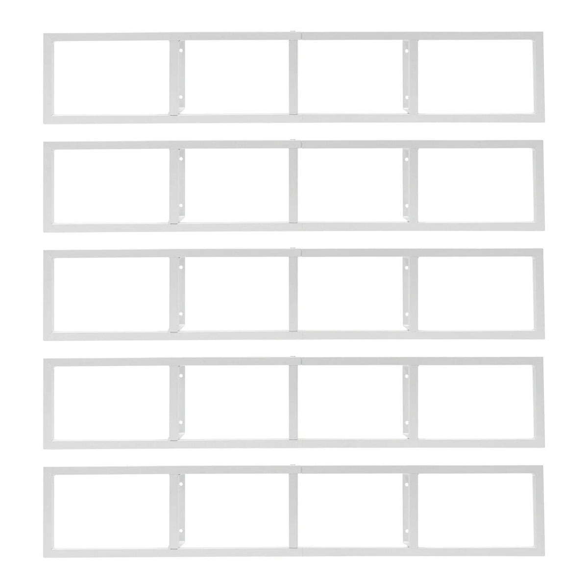 White Metal Wall Mount CD DVD Storage Rack U353