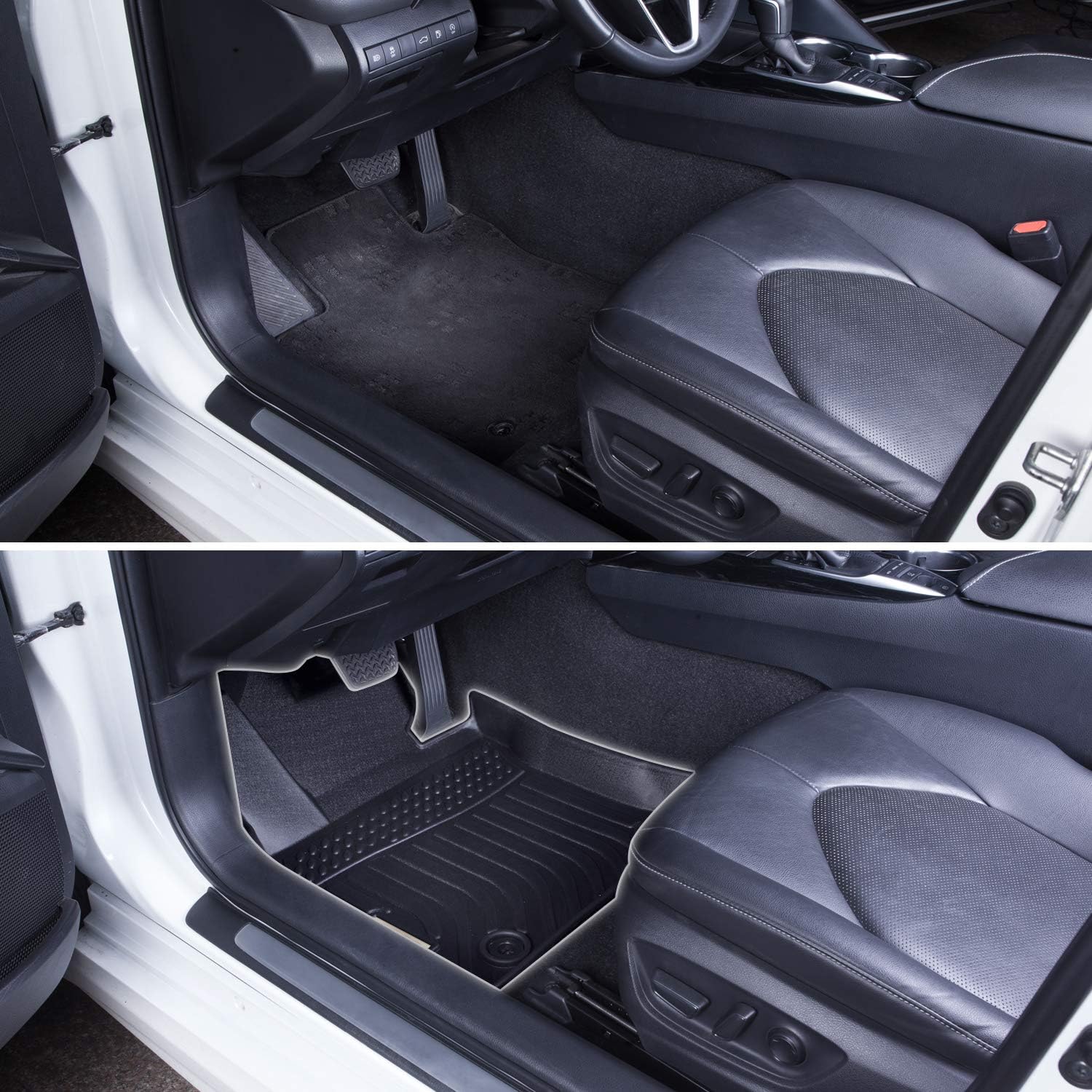 Black Heavy Duty All Weather Floor Mats for Toyota Corolla 2014-2019 Front and Rear Car Carpet M61518