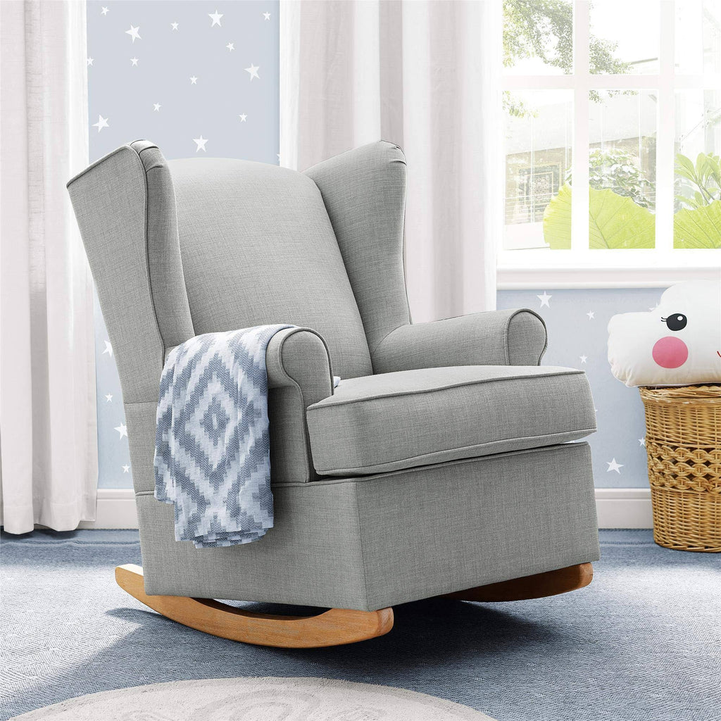 Gray Wingback Convertible Rocker W5055