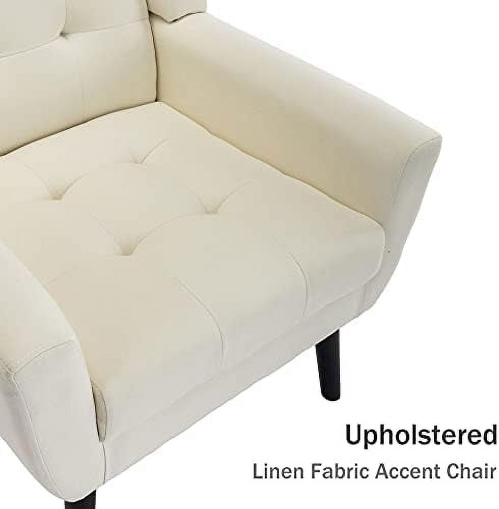 Yellow Upholstered Fabric Accent Chair with Arms J373827