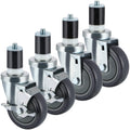 4 Pcs Stainless Steel Expanding Stem Casters P457