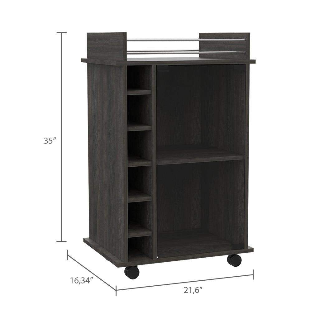 Grey Oak Bar Cart B319150