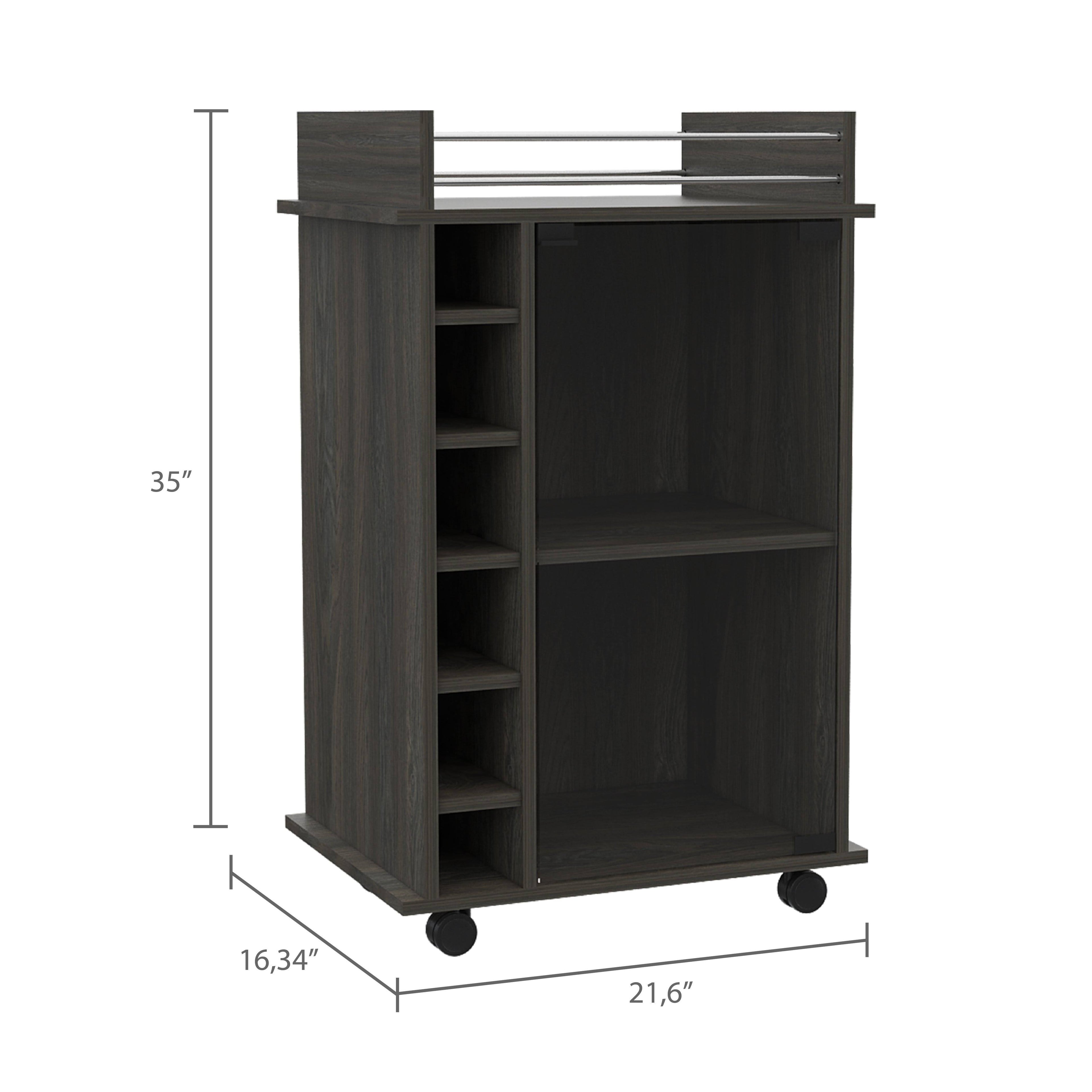 Grey Oak Bar Cart B319150
