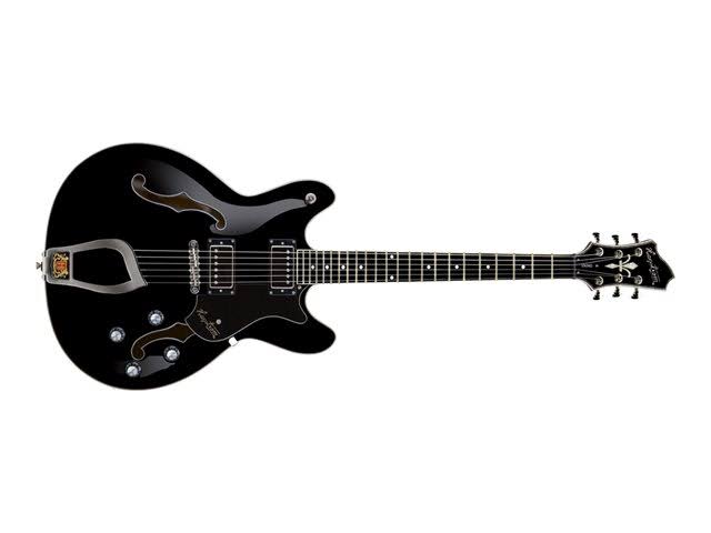 Black Gloss Semi-Hollow Electric Guitar S4738