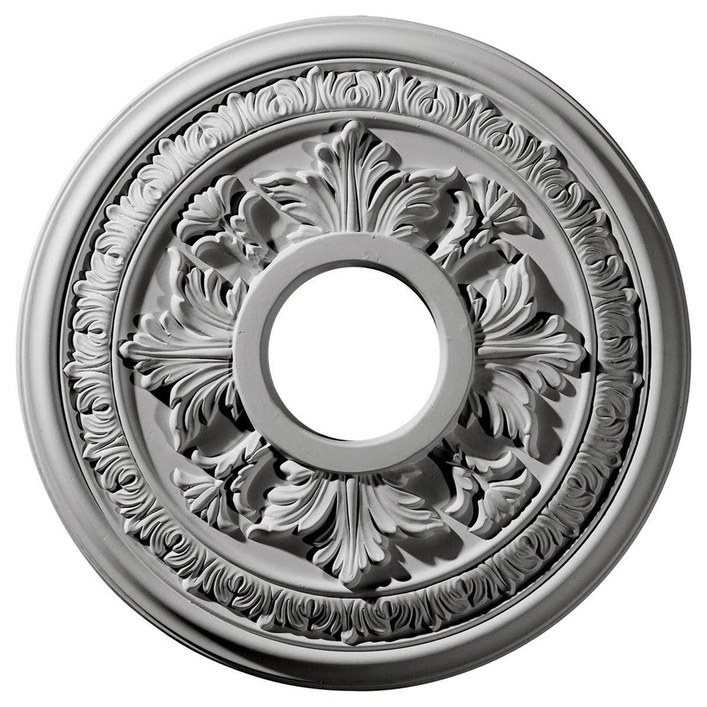 15 3/8x22OD x 4 1/4x22ID x 1 1/2x22P Hand-Painted Walnut Ceiling Medallion Z231187
