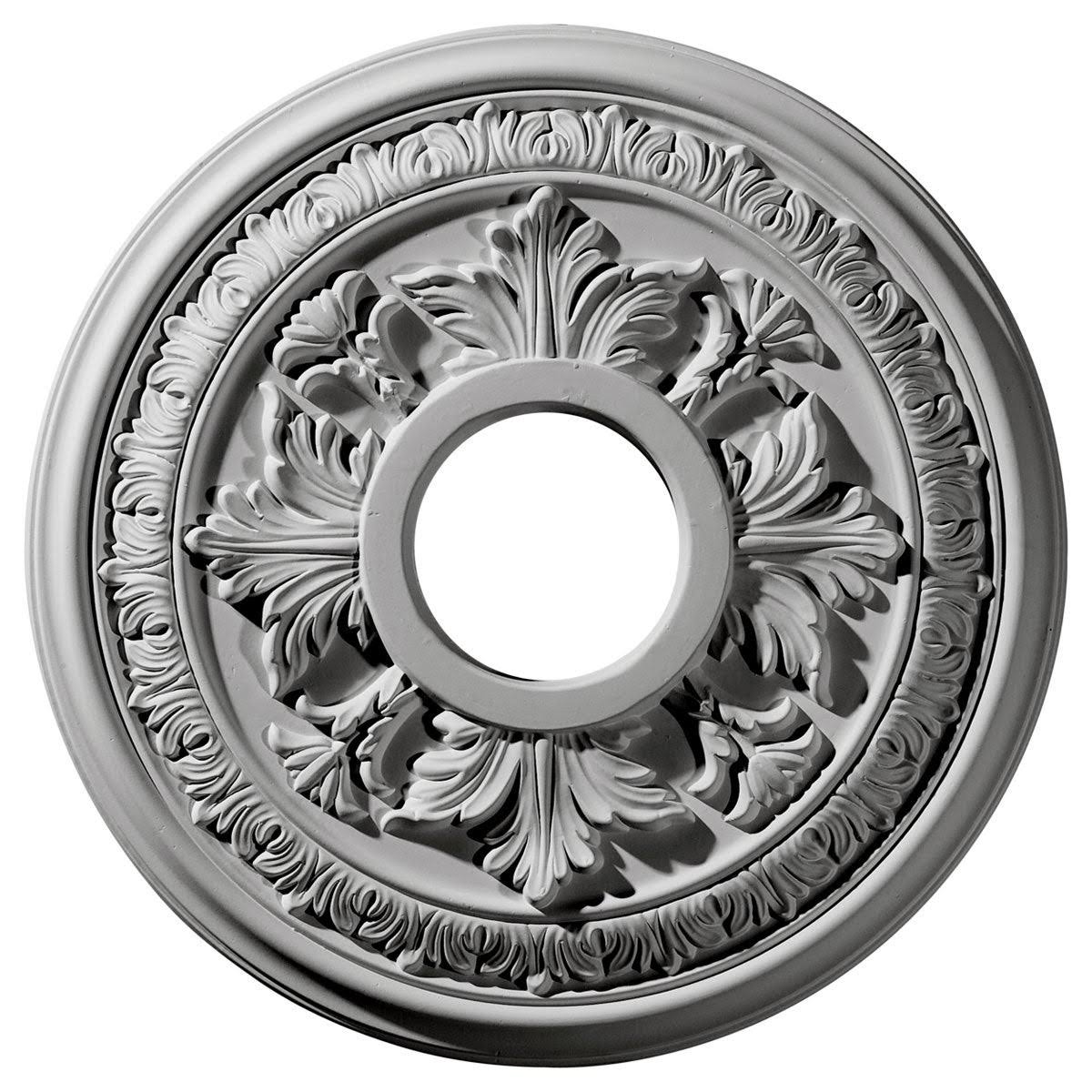 15 3/8x22OD x 4 1/4x22ID x 1 1/2x22P Hand-Painted Walnut Ceiling Medallion Z231187