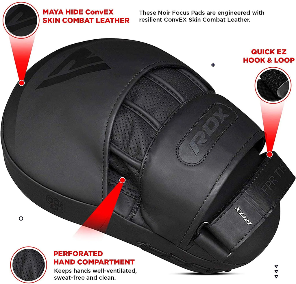 Black Leather Boxing Focus Mitts A960415