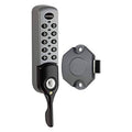 Electronic Cabinet & Locker Lock with Lever Handle with Slam Latch Vertical - Silver C4105