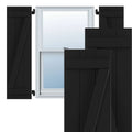 Black PVC Board and Batten Shutters (Per Pair) B8674