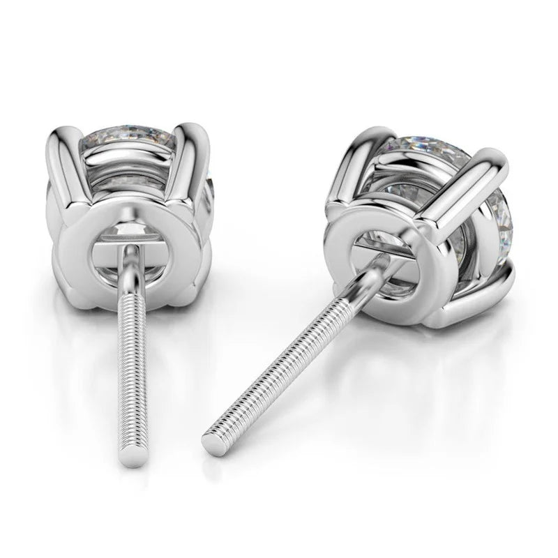 18K White Gold Stud Earrings Z32152