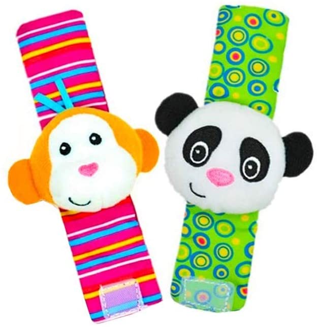Baby Socks Toys Wrist Rattle and Foot Finder Developmental Early Educational Toys Set (4 PCS) P60586