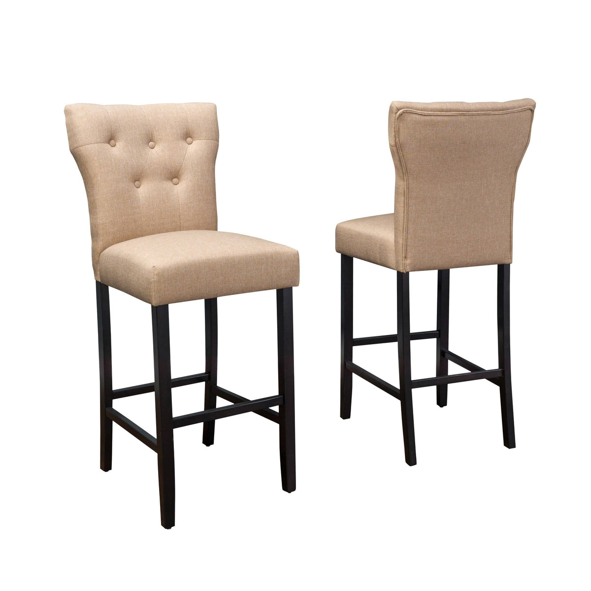Brown Mocha Fabric Barstool (Set of 2) S2669