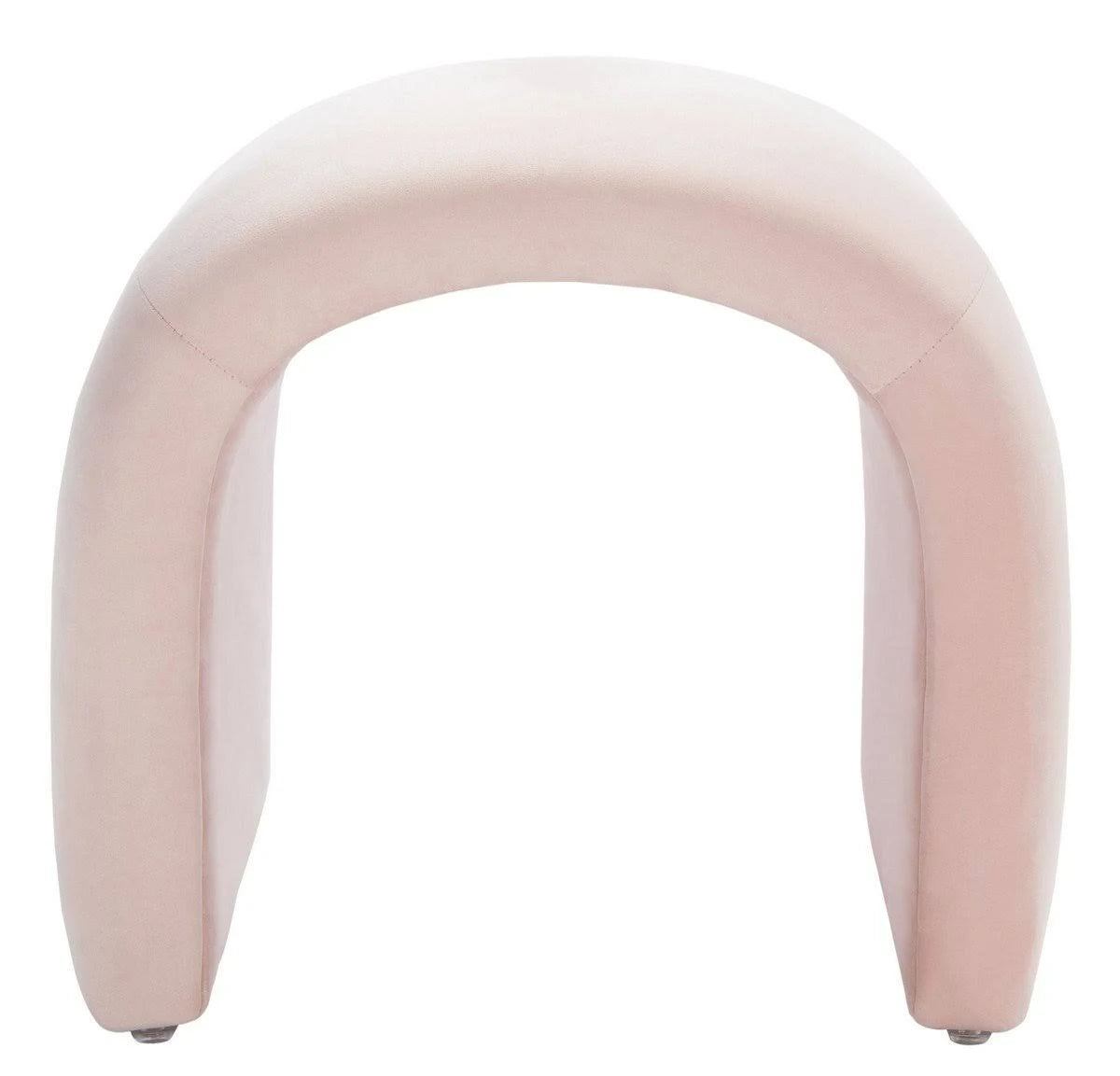 Light Pink Velvet Ottoman V2392