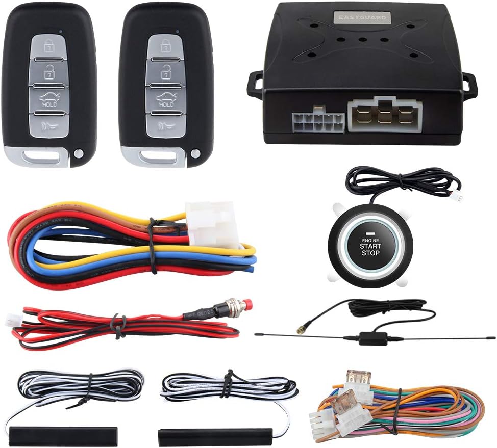 PKE Car Alarm System Keyless Go DC12V Pack of 2 V536
