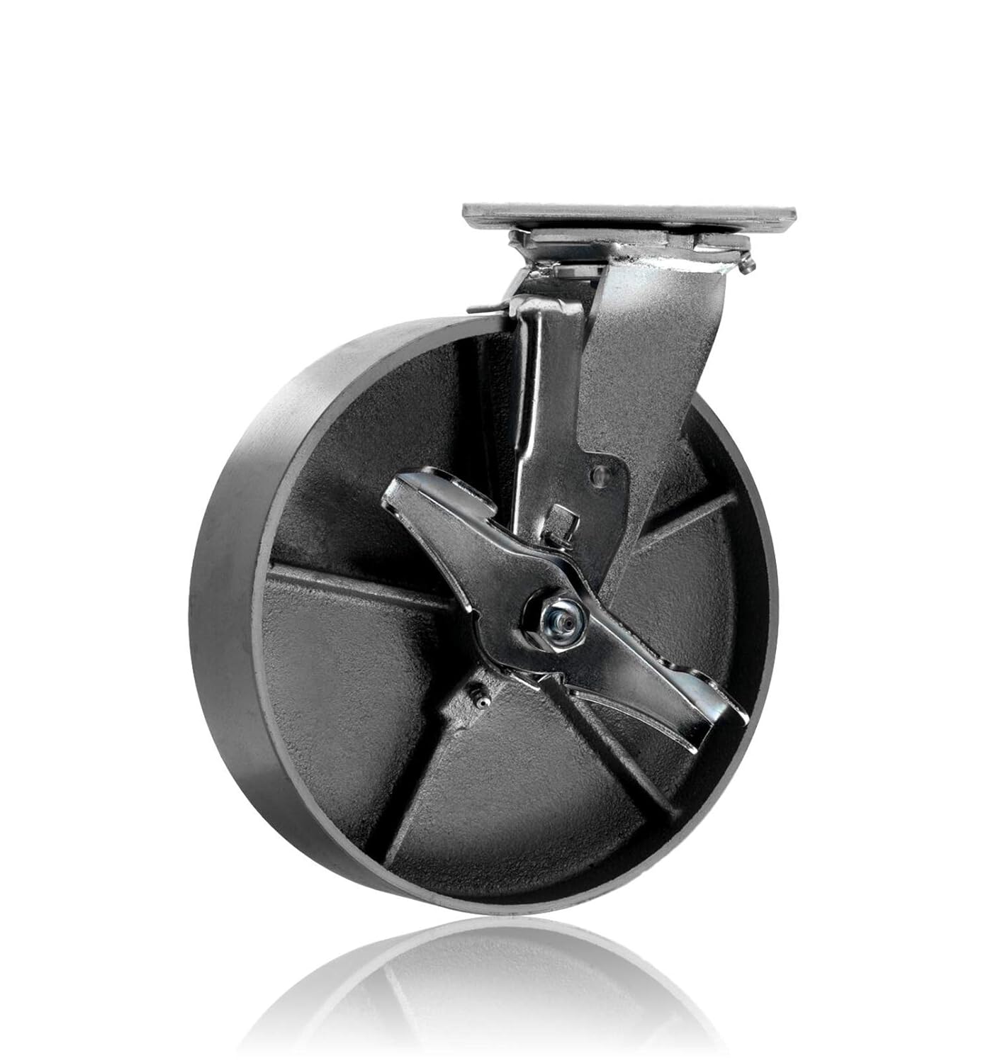 4" Swivel and Rigid Steel Cast Iron Wheel Set of 4 S494950