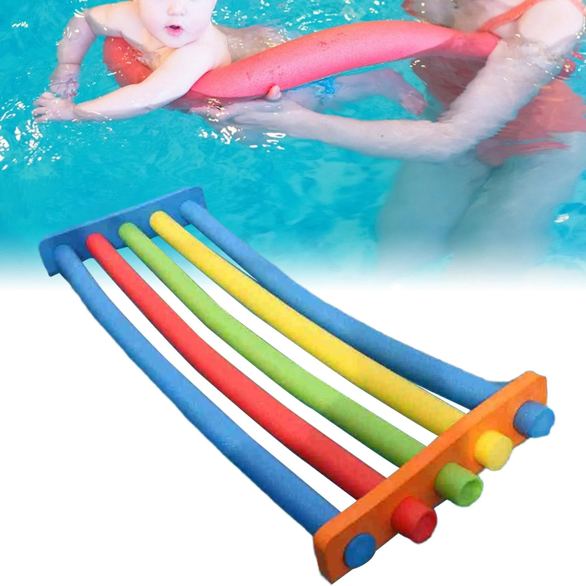 Swim Noodles Connector Foam Flotation Fitting with 5 Holes 52cmx3cmx12cm D43527