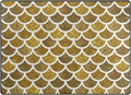 Mermaid Scales Glitter Print Lightweight Carpet Mats, 6'8" x 4'10" Area Soft Rugs Floor Mat Rug O156546
