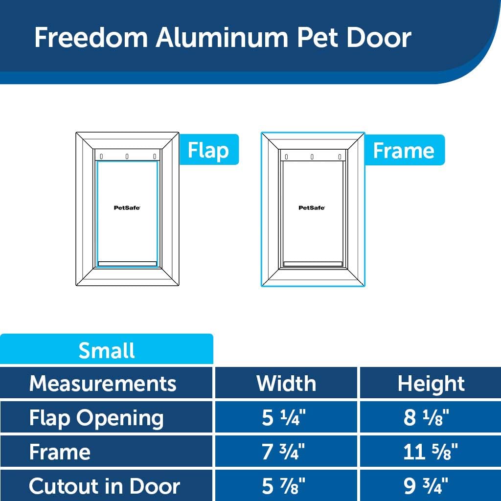 Aluminum Dog Door or Cat Door with Tinted Vinyl Flap and Slide-In Closing Panel J6908