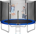 10 ft Trampoline with Enclosure and Wind Stakes, Blue C954