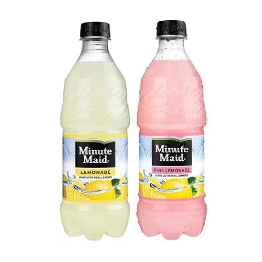 Lemonade and Pink Lemonade Juice Drink Variety Pack, 12 Units, 20oz Bottles J72745