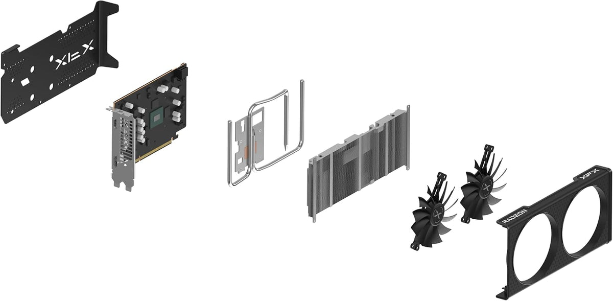 Black Gaming Graphics Card with 4GB GDDR6 T394