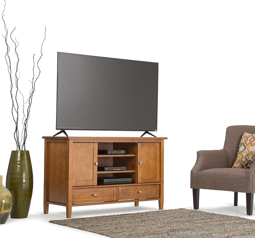47 inch Solid Wood TV Media Stand in Farmhouse Grey J6086