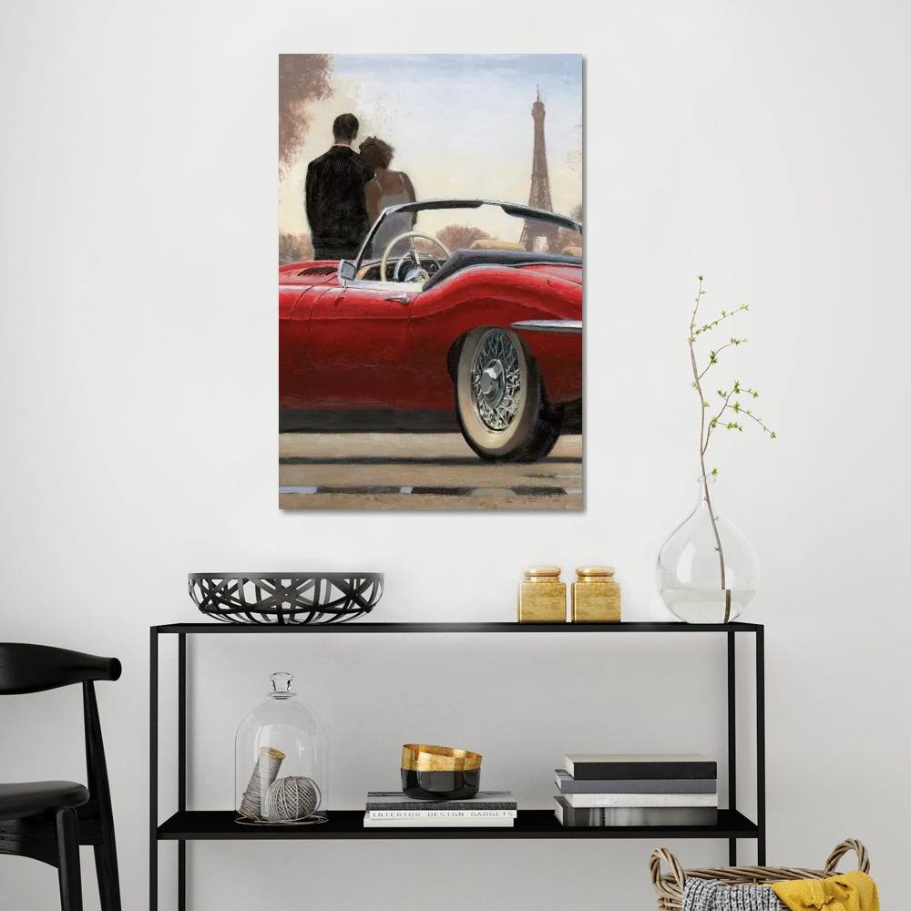 A Ride in Paris I Print Canvas Art L5236
