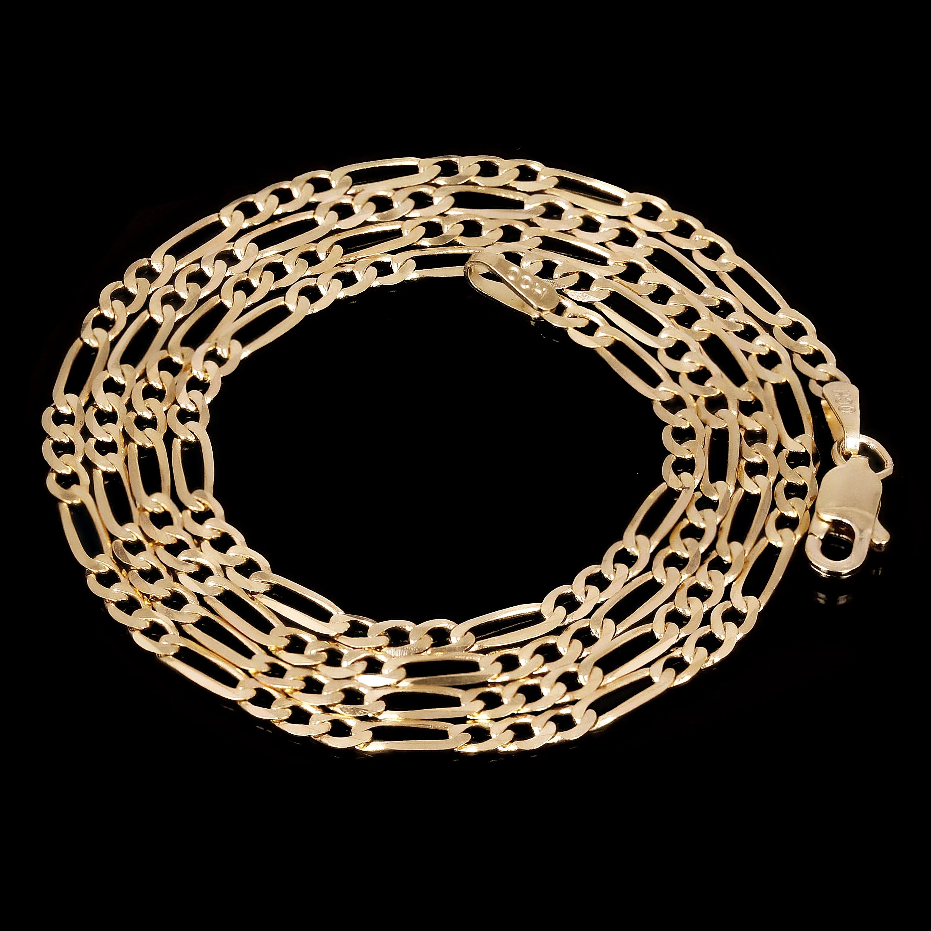 14k Yellow Gold Figaro Chain Necklace 20" 3mm 7 grams R90972