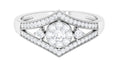 Moissanite Art Deco Engagement Ring, 0.75 CT, 925 Sterling Silver, US 4.00 D96497