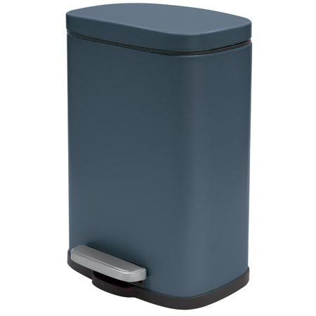 Steel 1.32 Gallon Step on Trash Can Petrol Blue G1271