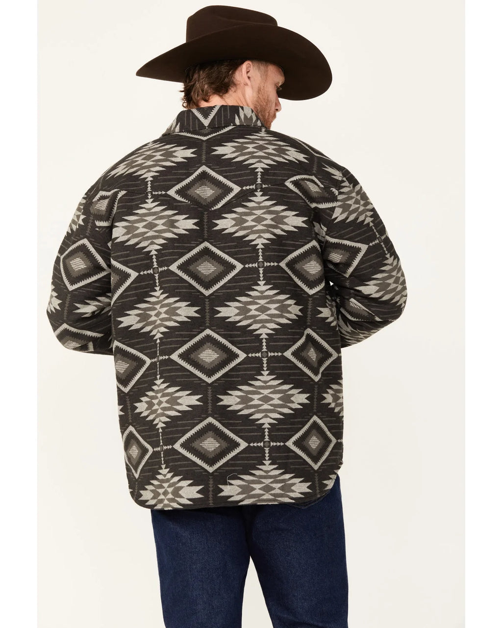Black Lined Snap Shirt Jacket O531