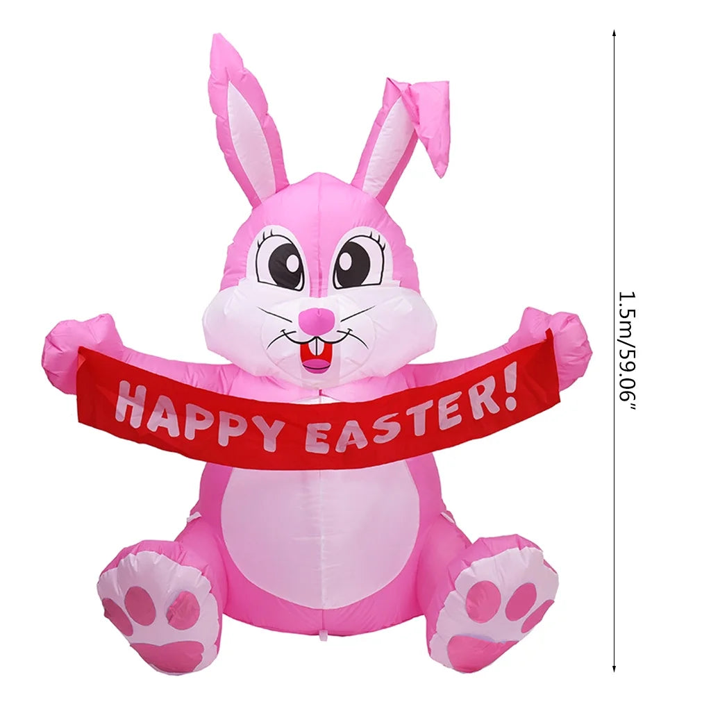 1.5m Inflatable LED Night Light Easter Bunny H373563