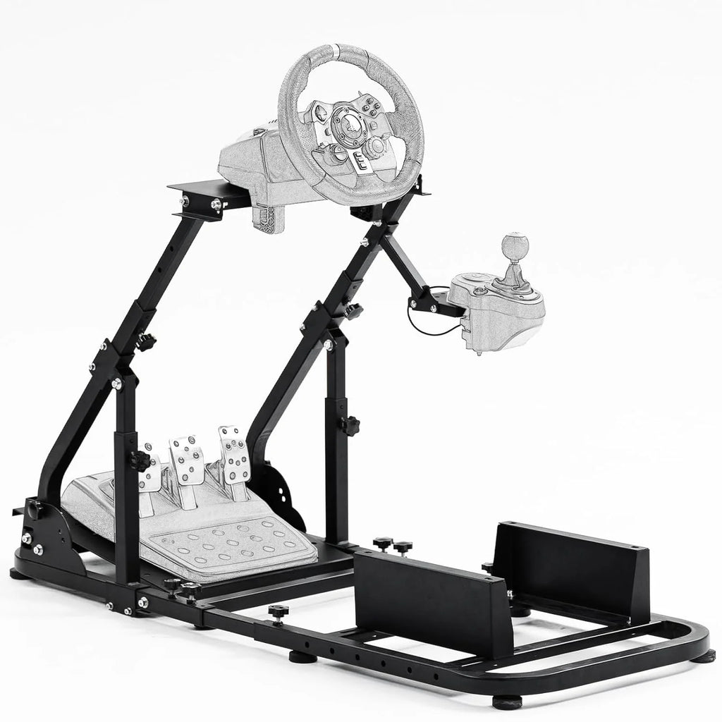 Racing Simulator Cockpit with Dual Reinforcement Arms H198
