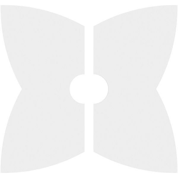 28 inchod x 5 inchid x 10 1/2 inchc x 1 inchp PVC Contemporary Ceiling Medallion, Two Piece B640