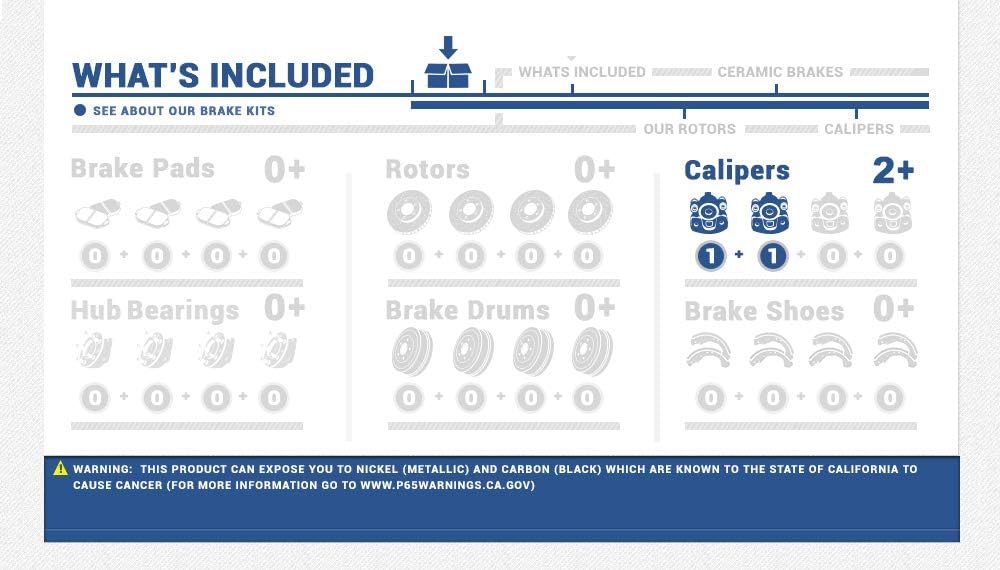 Premium Semi-Loaded Caliper Pair Brake Kit D14663