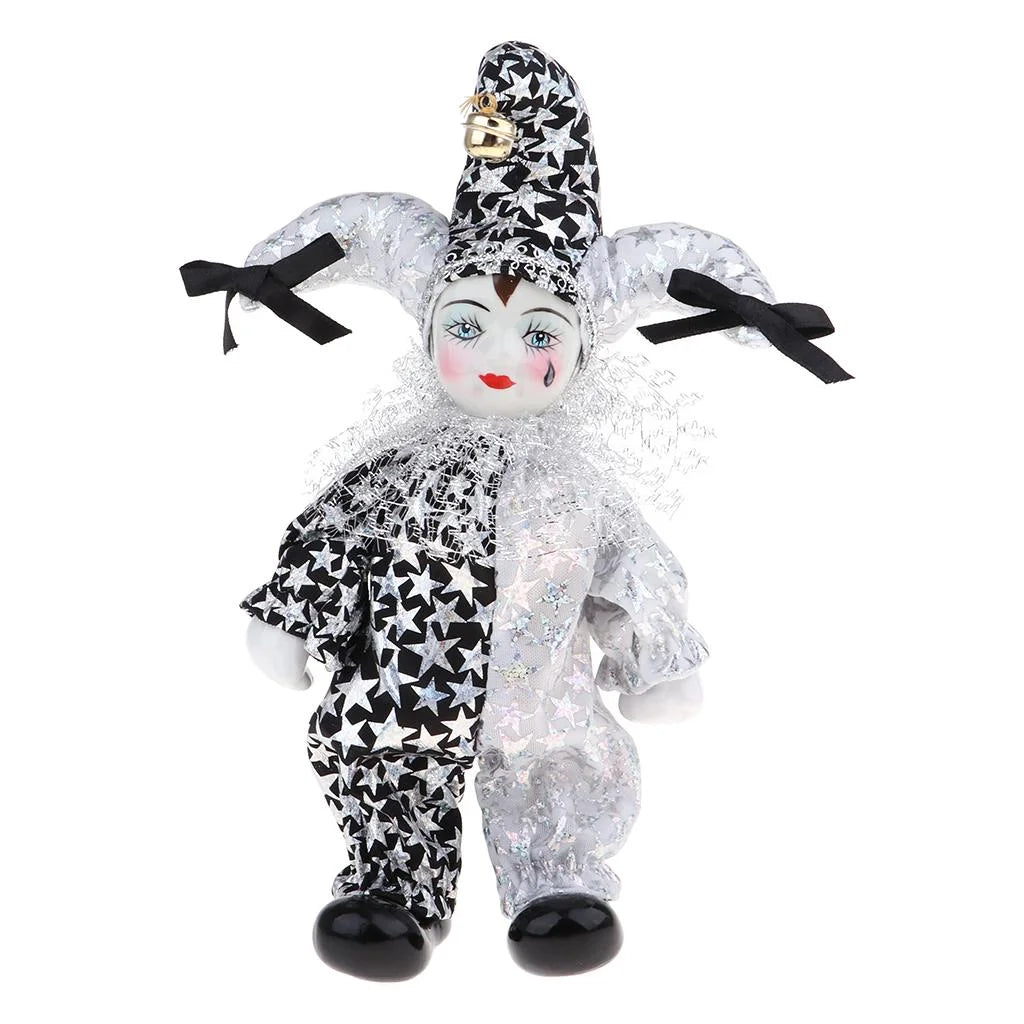 8 inch Porcelain Doll Harlequin Doll Toys R640