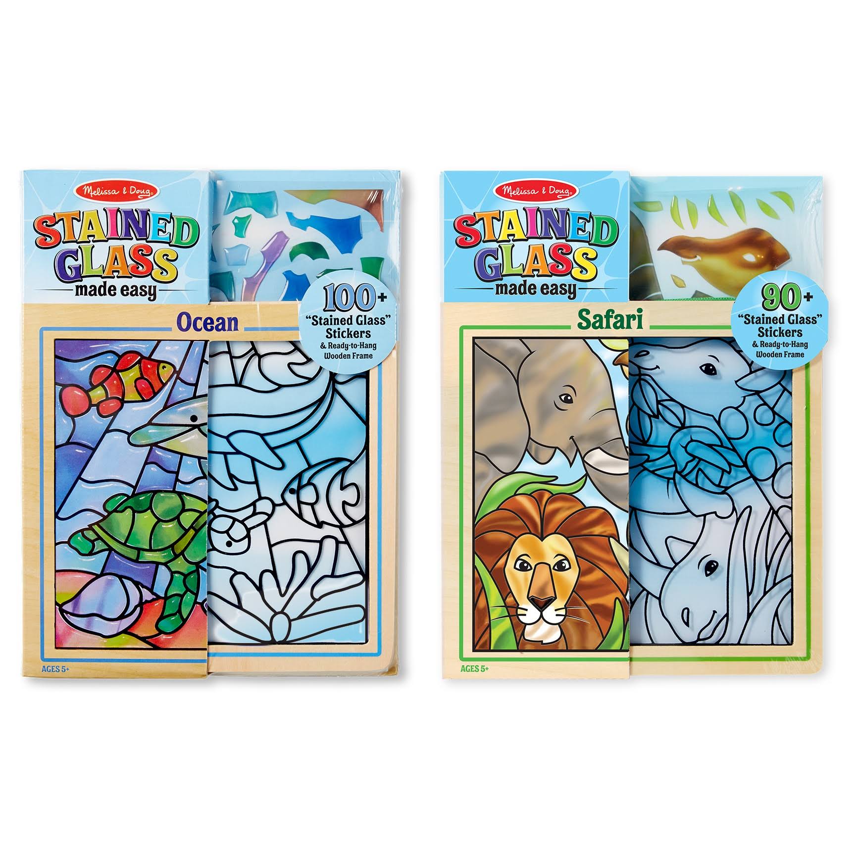 Stained Glass Made Easy Activity Kits Set: Ocean and Safari Z5126