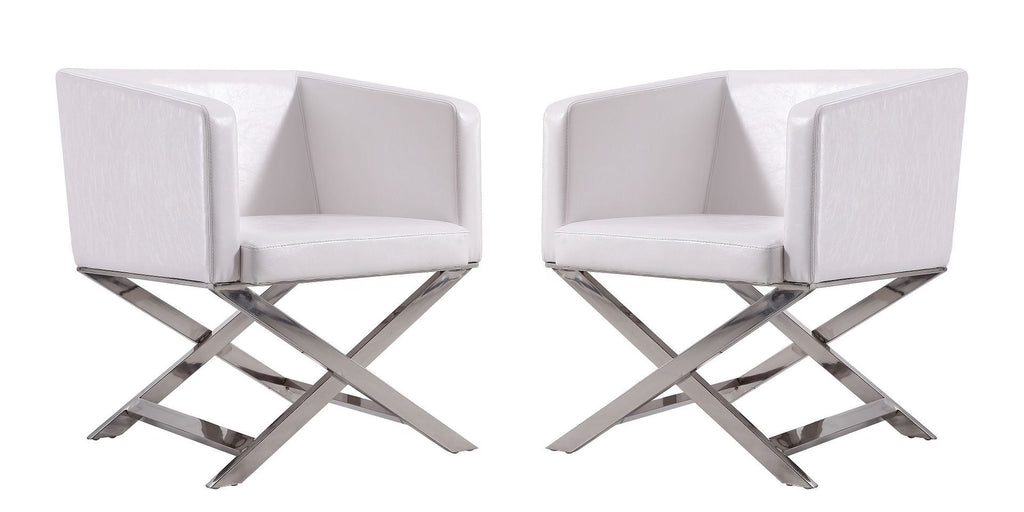 Faux Leather Accent Lounge Chair (Set of 2) C483