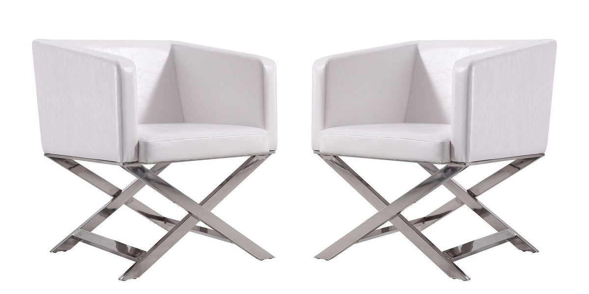 Faux Leather Accent Lounge Chair (Set of 2) C483