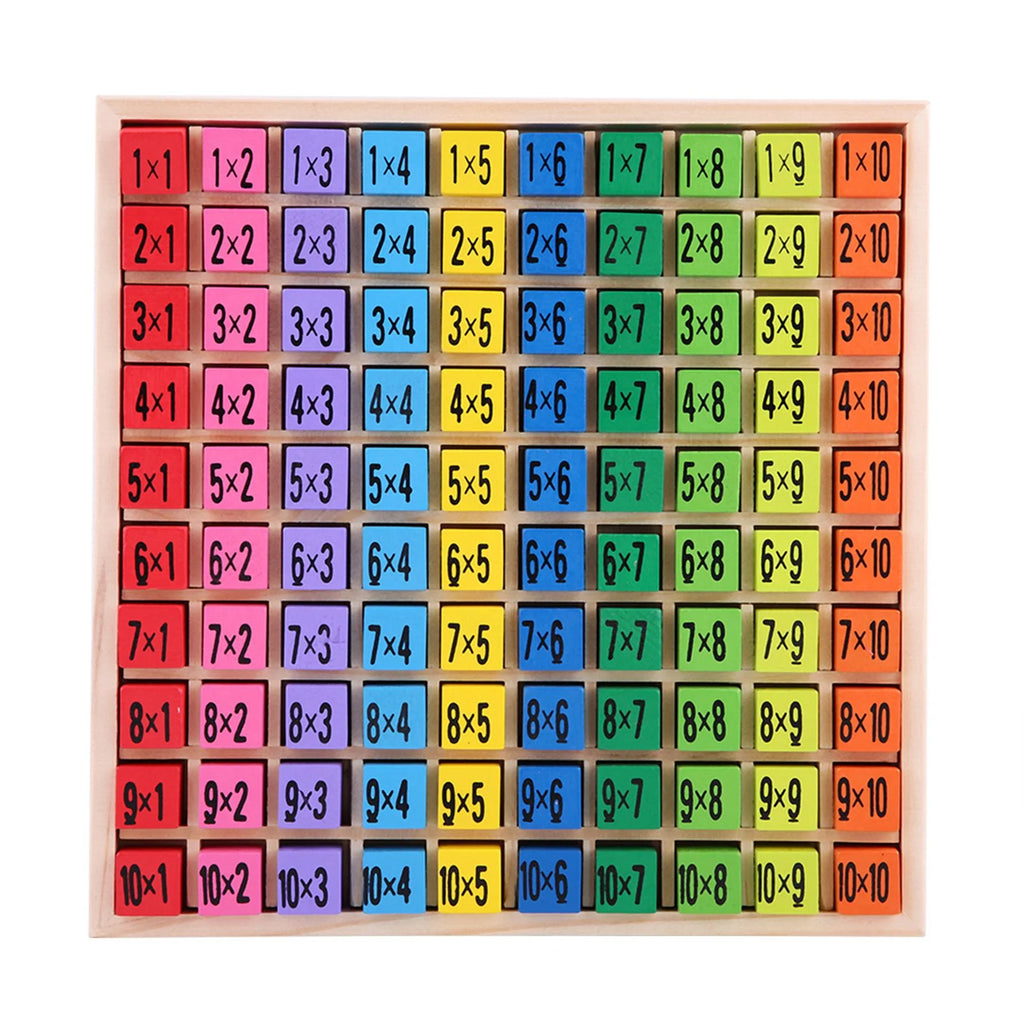 10 X 10 Wooden Multiplication Table Math Tray G665