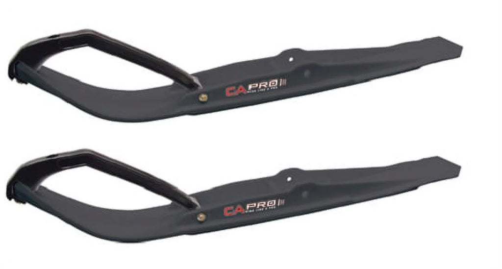 Black Razor Snowmobile Skis with 10" Round Bars Complete Kit A76577