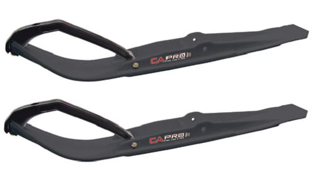 Black Razor Snowmobile Skis with 10" Round Bars Complete Kit A76577