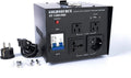 1500W Auto Step Up & Step Down Voltage Transformer Converter, AC 110/220V, US Standard, Schuko AC Outlets, DC 5V USB Port K697