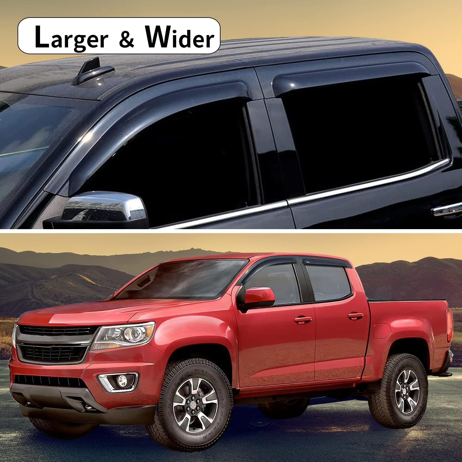 Dark Smoke 4-Piece Side Window Deflectors G778360
