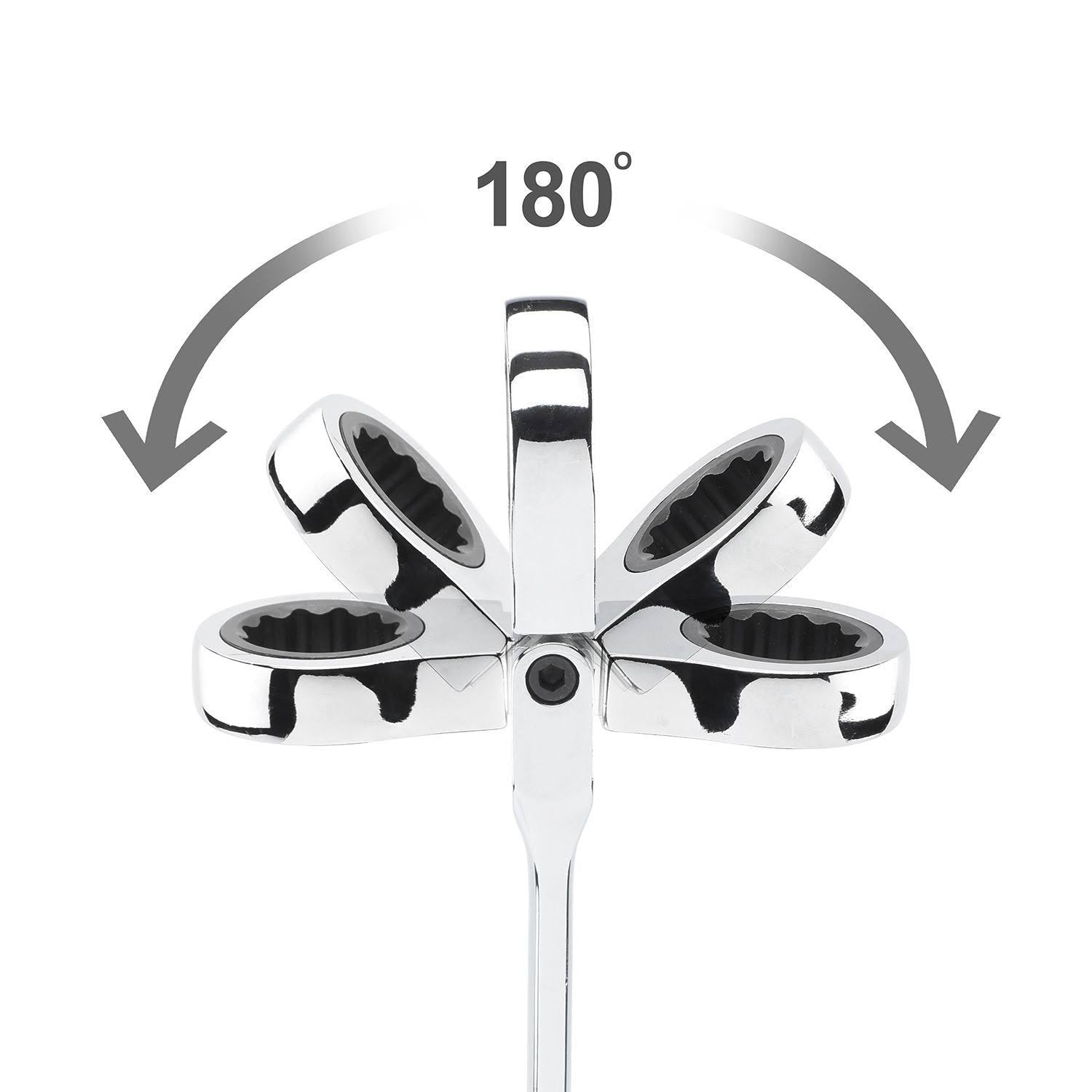 5 PC Metric Flexible Head Ratcheting Wrench Set F897176