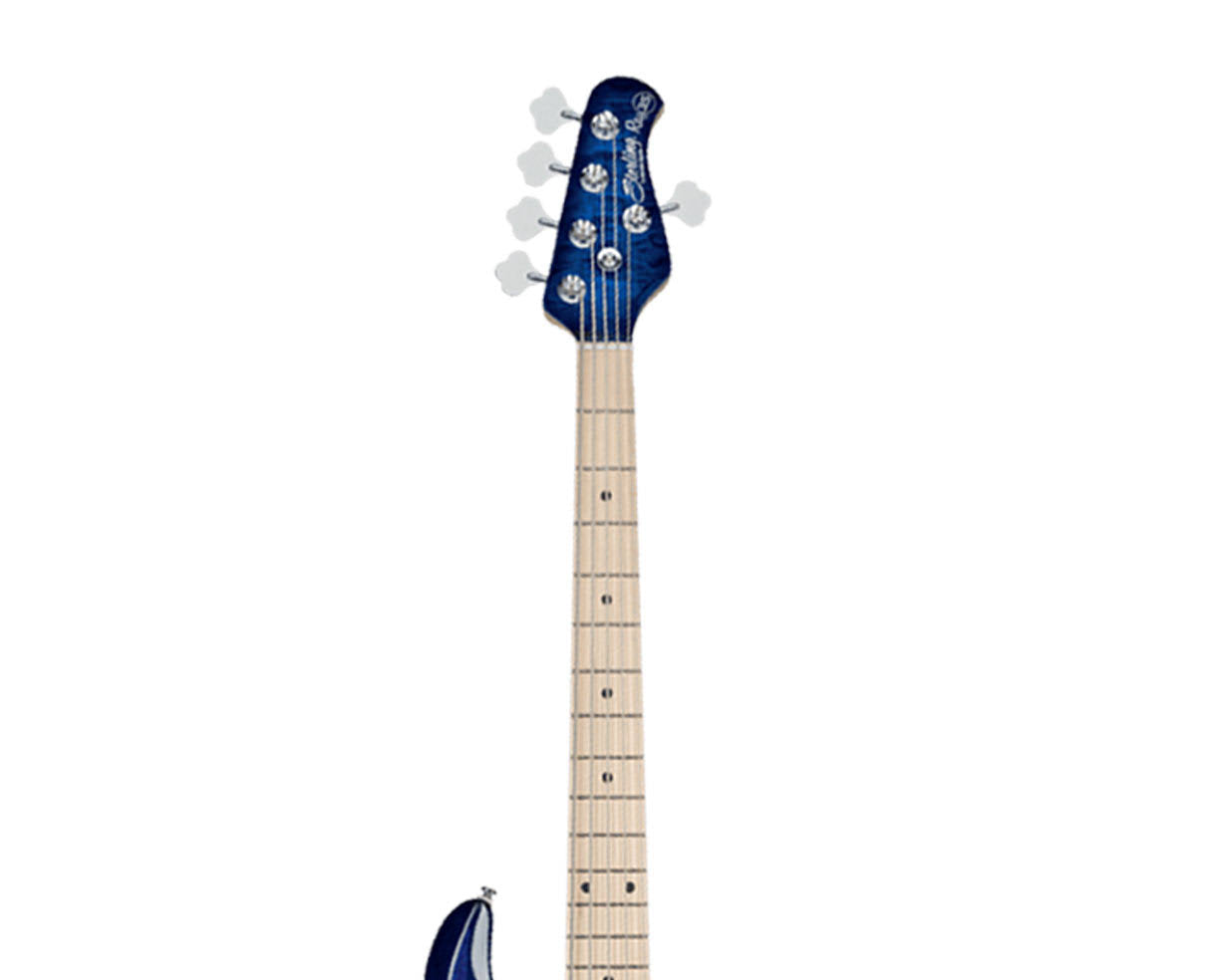 Neptune Blue Quilted Maple 5-String Stingray F886