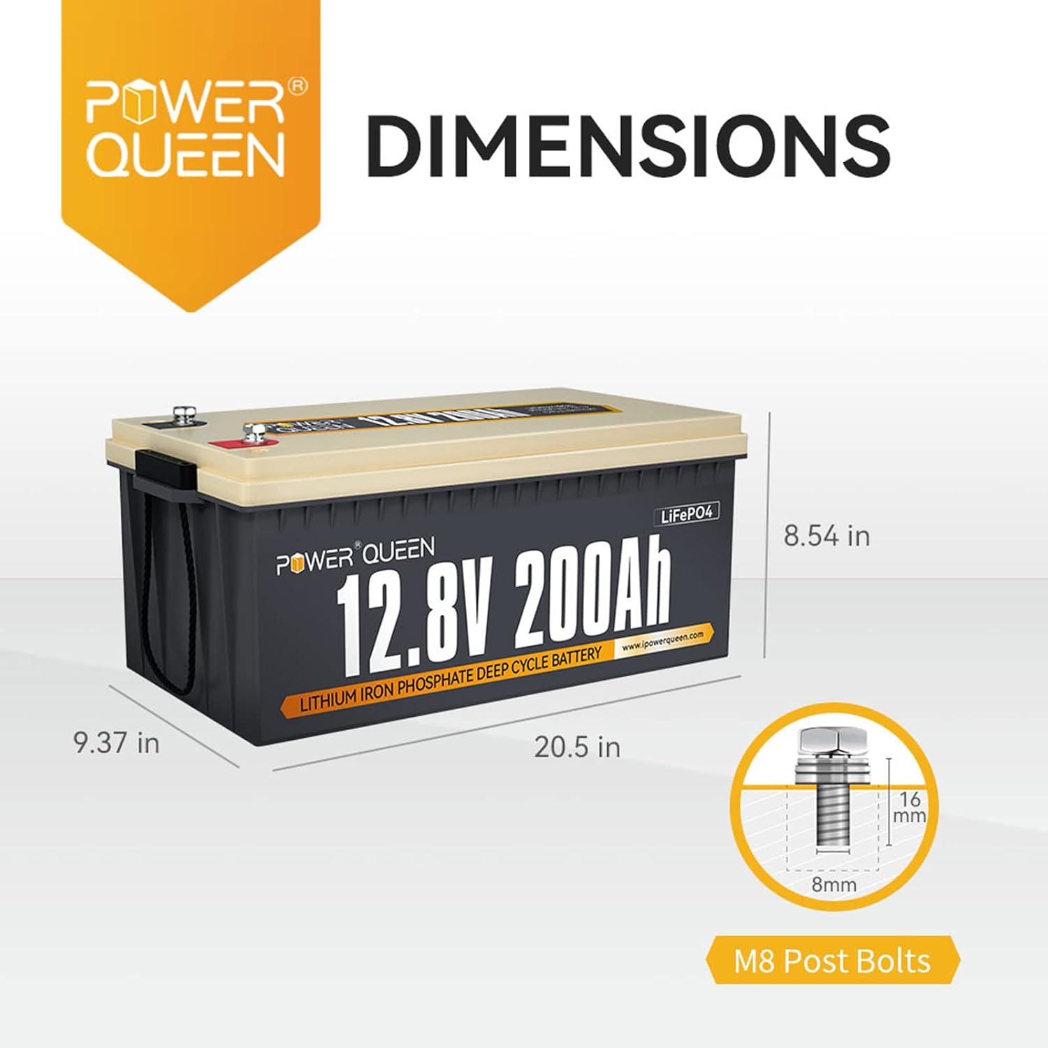 12.8V 200Ah LiFePO4 Lithium Iron Phosphate Battery K73867